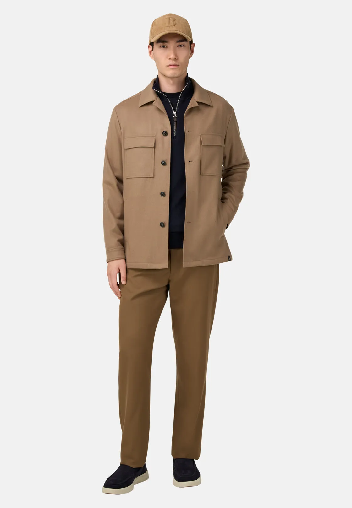 Boggi, Giacca Camicia Link In Cashmere, Uomo, Beige, Taglia: M - immagine 2