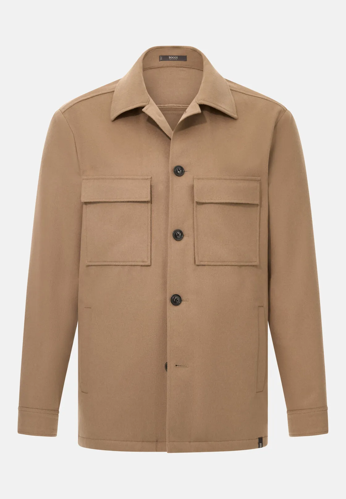 Boggi, Giacca Camicia Link In Cashmere, Uomo, Beige, Taglia: M - immagine 5