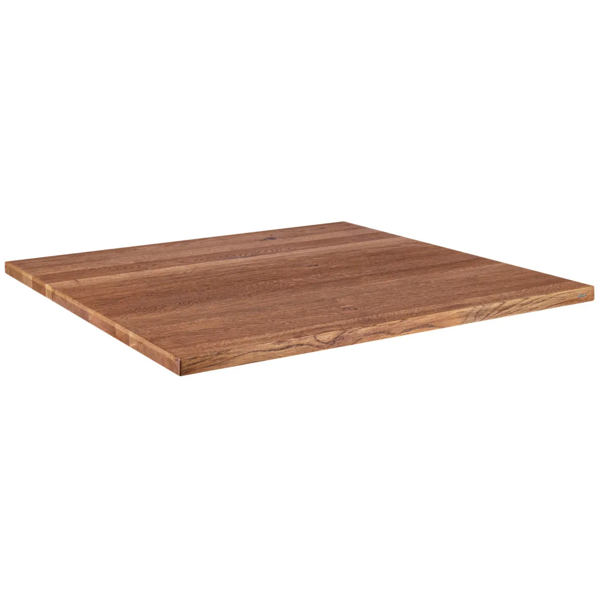 VEGA Piano per tavolo in legno massello Torres rettangolare; 80x60x3 cm (LxLxH); quercia antica/marrone; rettangolare - immagine 1