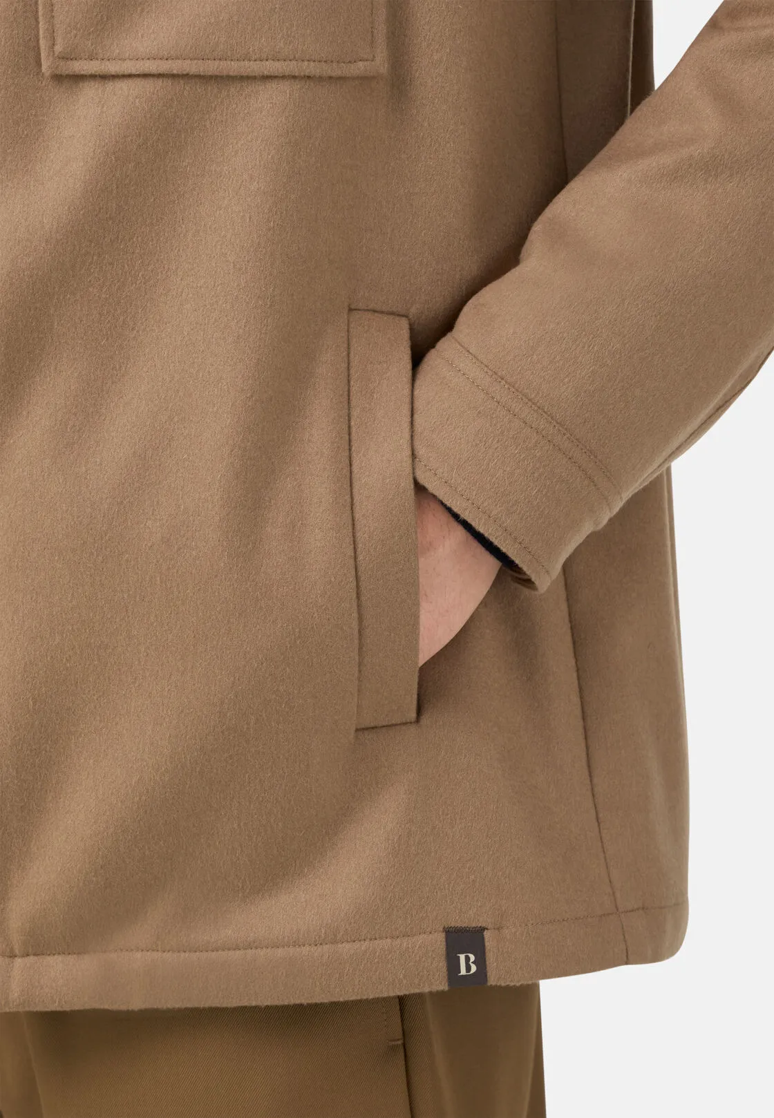 Boggi, Giacca Camicia Link In Cashmere, Uomo, Beige, Taglia: S - immagine 4
