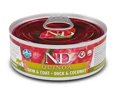 N&d cat quinoa skin & coat duck & coconut 80 g - immagine 1
