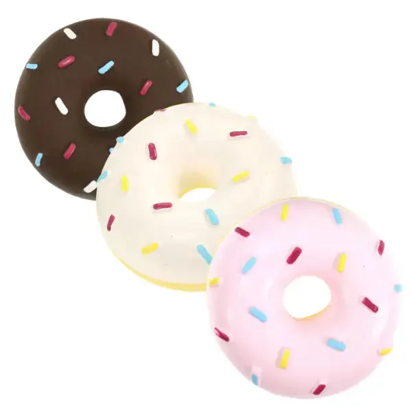 PetUp Joy gioco per cani con squeaker in lattice Sweet Moments Diametro 6,5 cm Donut Colori assortiti - Giochi per cani - immagine 1