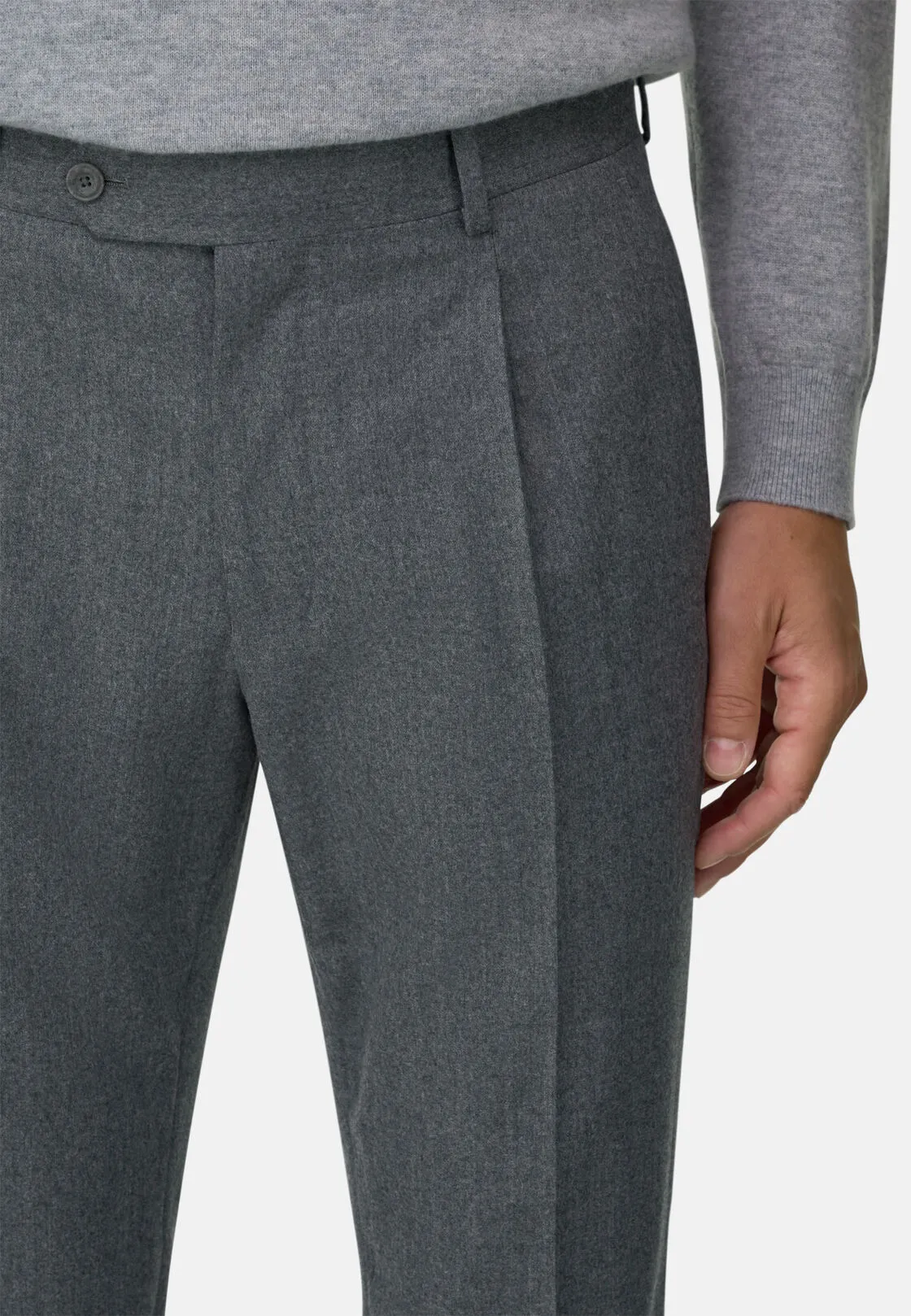 Boggi, Pantaloni In Lana, Uomo, Grigio, Taglia: 44 - immagine 3