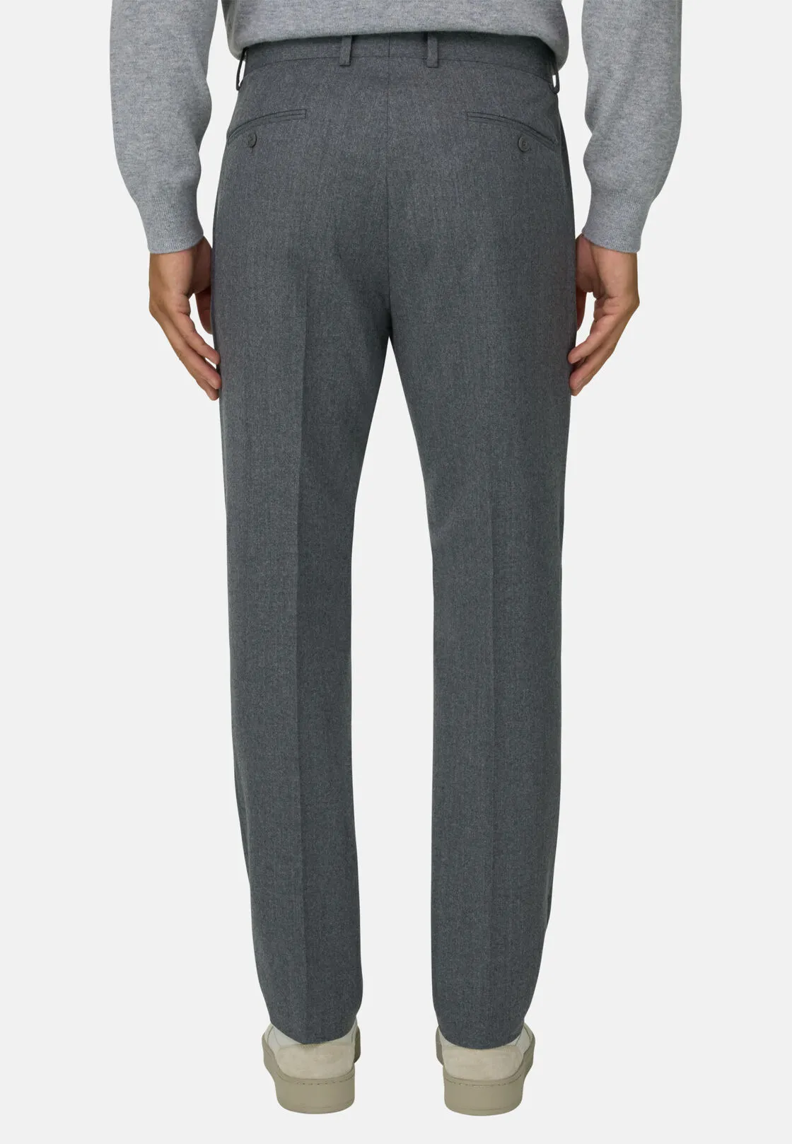 Boggi, Pantaloni In Lana, Uomo, Grigio, Taglia: 46 - immagine 5