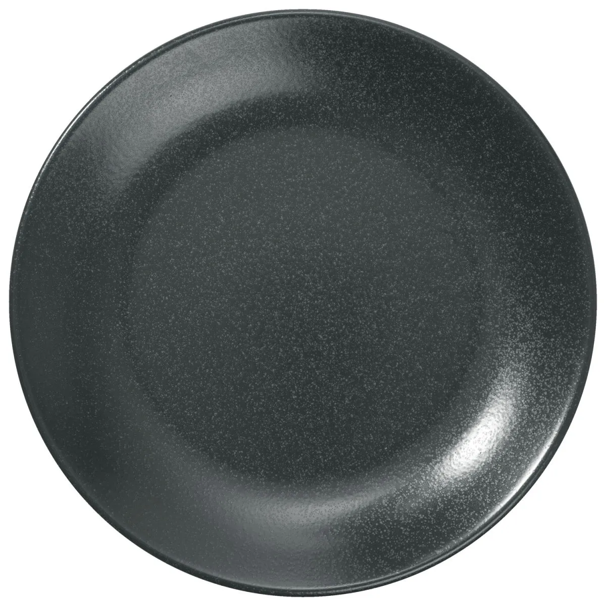 6x VEGA Piatto Masca piano; 24 cm (Ø); nero; rotonda; 6 pz. / Pacco - immagine 1