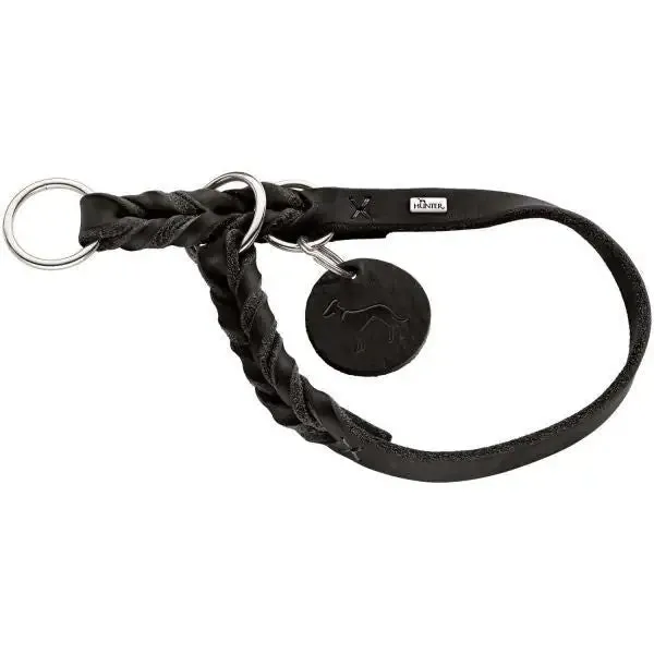 Collare da addestramento Solid Education in cuoio di bovino Hunter Nero Taglia L - immagine 1