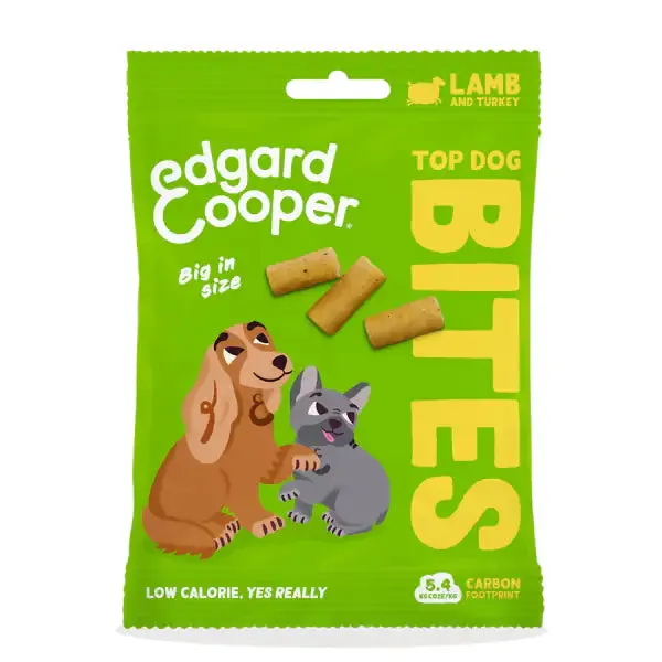 Edgard & Cooper Bites snack per cani Large Breeds Low Fat Grain Free 50 gr Agnello e Tacchino - immagine 1
