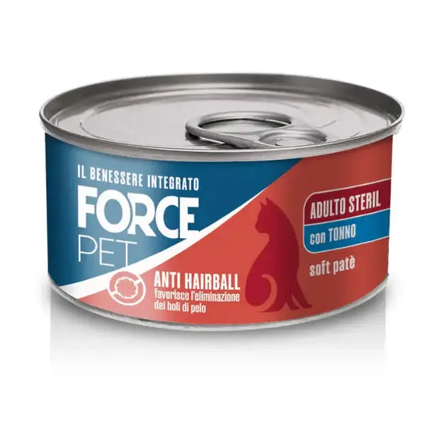 Forcepet Cat Adult Sterilised Hairball anti boli di pelo Soft patè 85 gr Tonno - Cibo umido per gatti - immagine 1