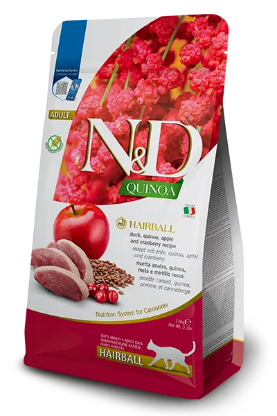 N&d cat hairball quinoa 1,5 kg - immagine 1