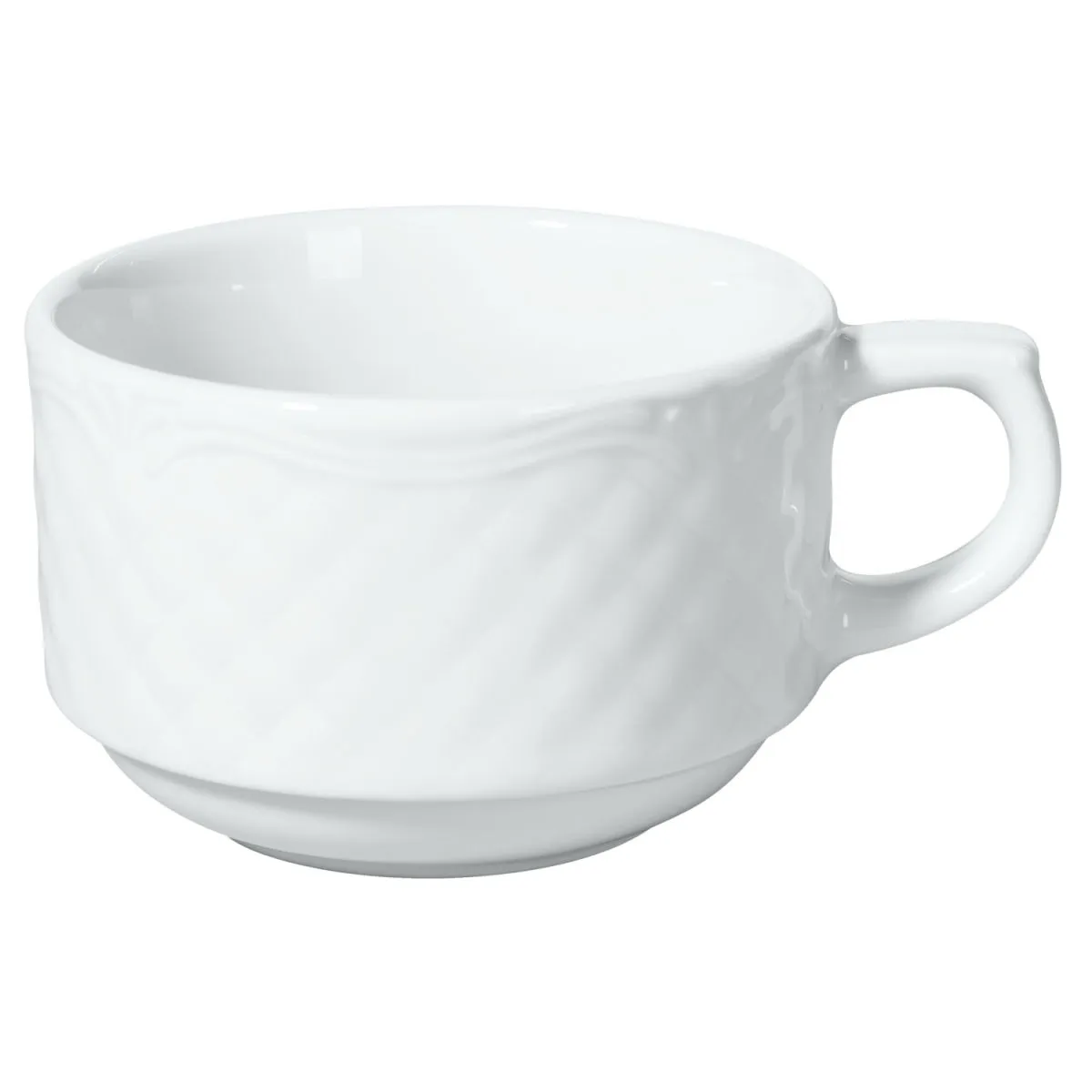 6x VEGA Tazza cappuccino Zurigo; 190 ml, 8x5.6 cm (ØxH); bianco; rotonda; 6 pz. / Pacco - immagine 1
