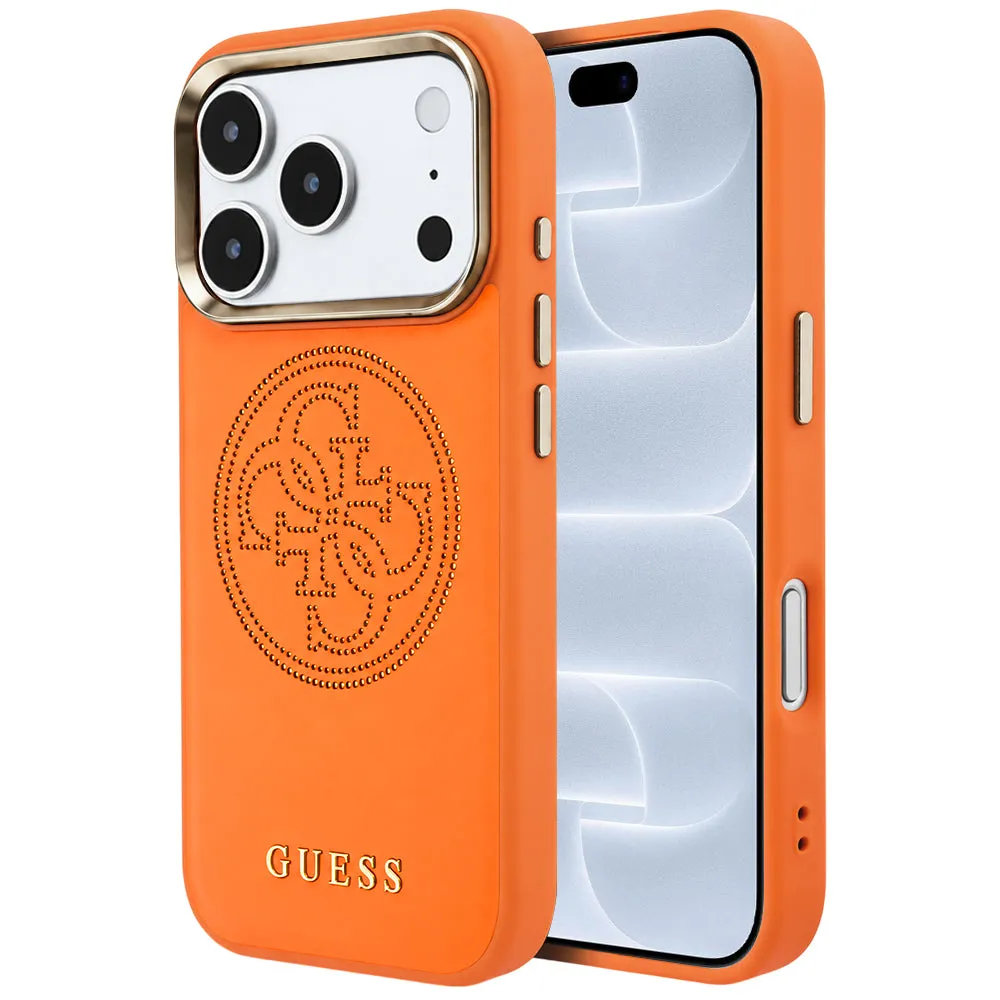 Custodia MagSafe per Apple iPhone 18 Pro / 17 Pro, Guess, Perforata 4G, Arancione - immagine 1