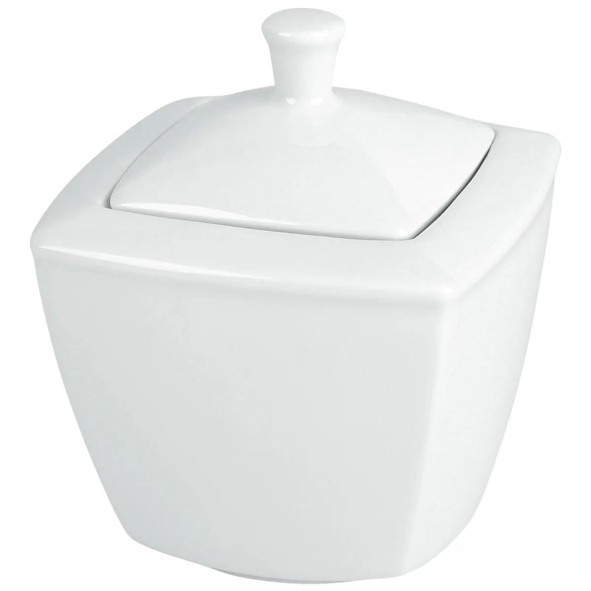 6x VEGA Zuccheriera Melbourne; 300 ml, 9.5x9.5x11.5 cm (LxLxH); bianco; quadrata; 6 pz. / Pacco - immagine 1