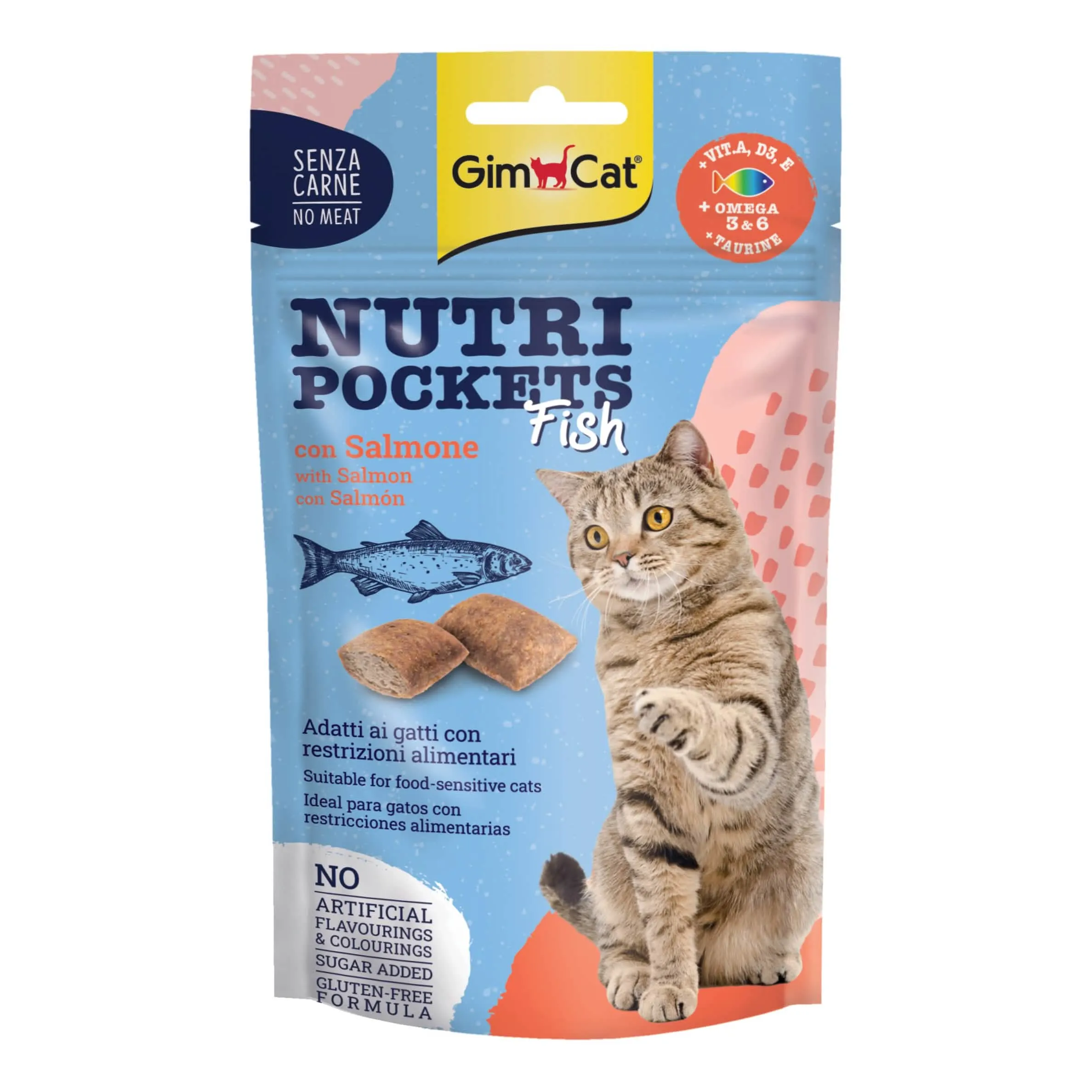 Gimcat nutri pockets fish salm - immagine 1
