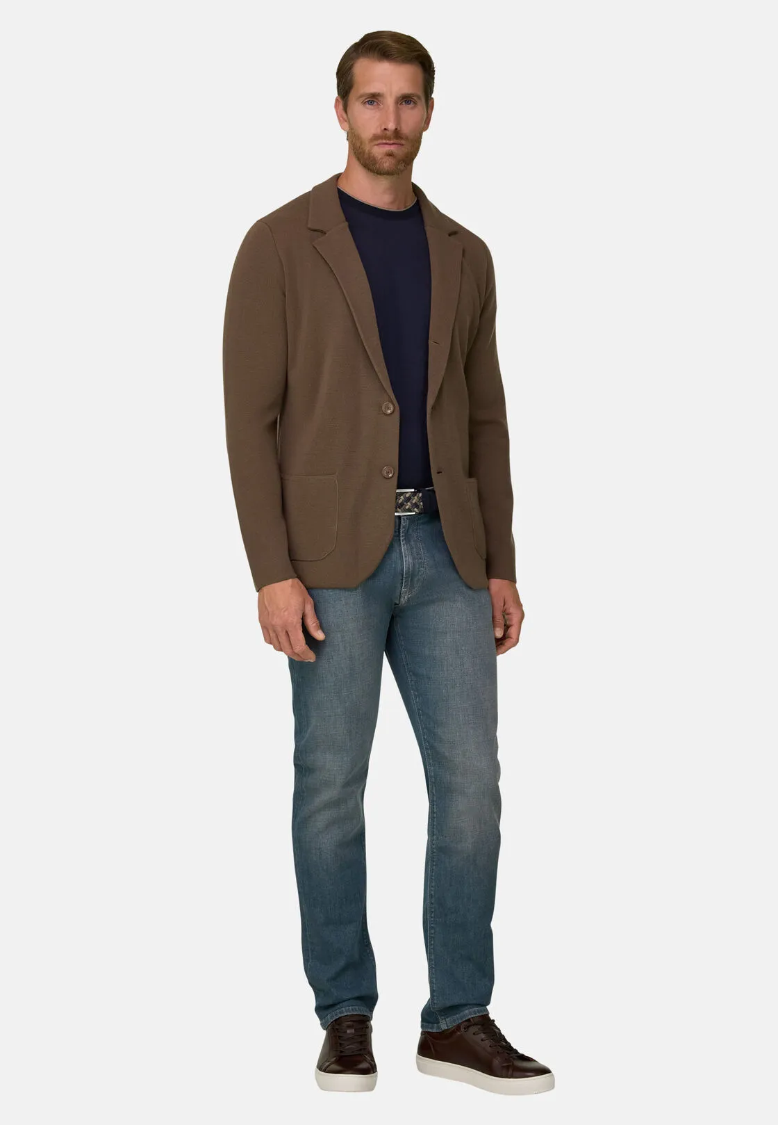 Boggi, Giacca Di Maglia In Lana Merino Extrafine, Uomo, Marrone, Taglia: XXXL - immagine 2