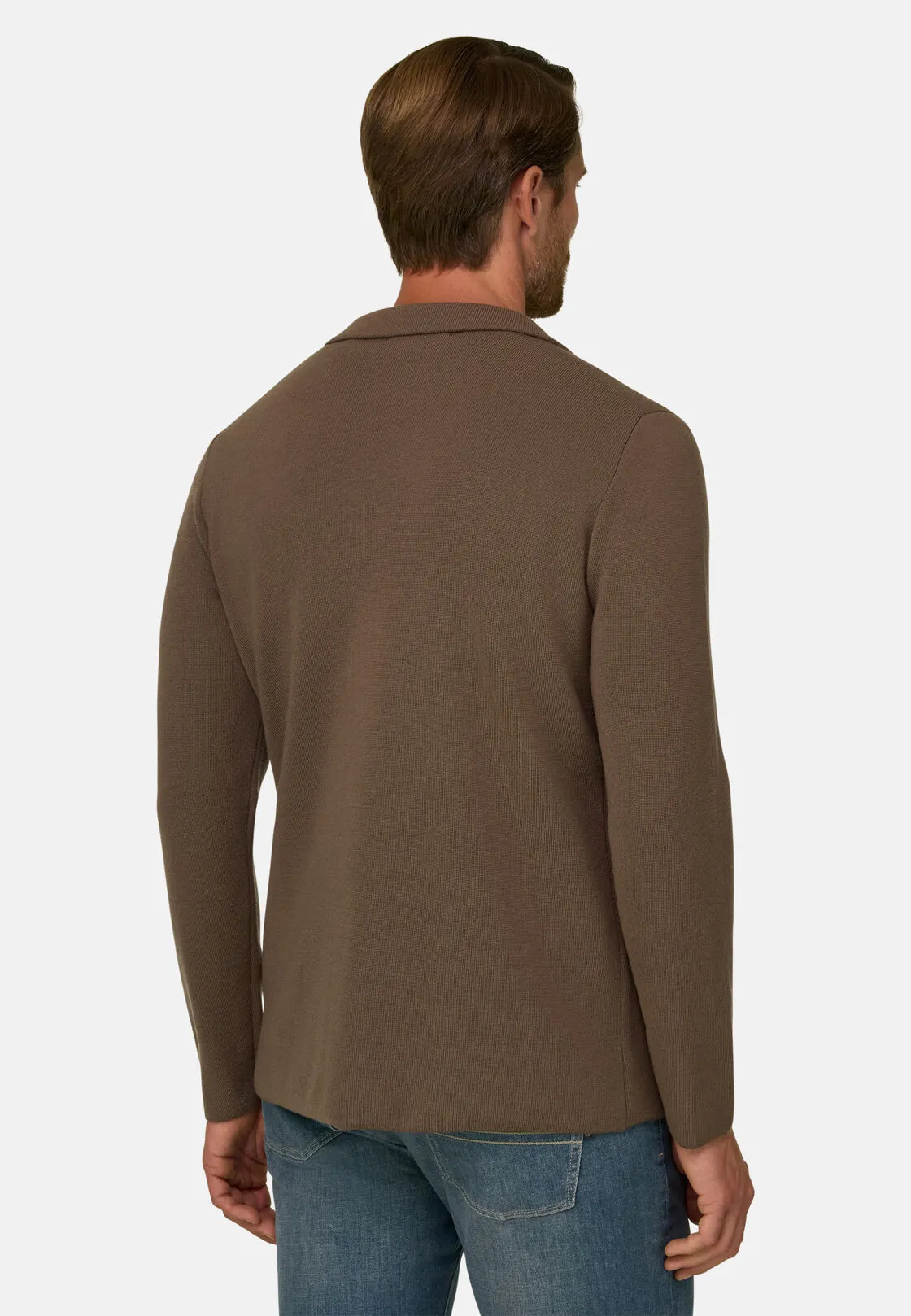 Boggi, Giacca Di Maglia In Lana Merino Extrafine, Uomo, Marrone, Taglia: XXXL - immagine 4