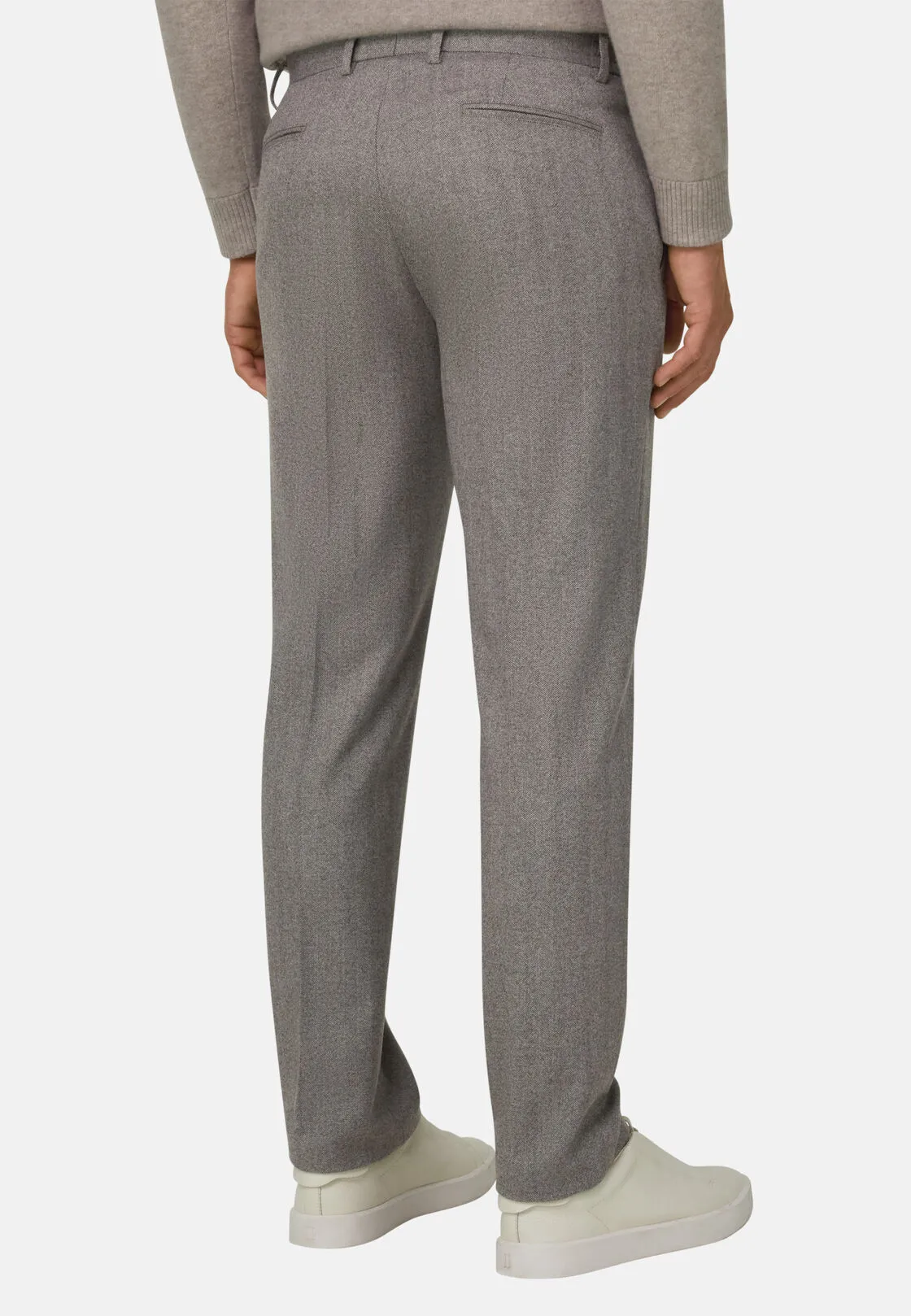 Boggi, Pantaloni Resca In Flanella, Uomo, Taupe, Taglia: 32 - immagine 5