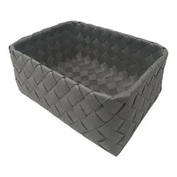 Cestino tavola plastica (27x19x10cm) con telaio bordo rinforzato inox BUFFET Grigio 2465G027PCV - immagine 1