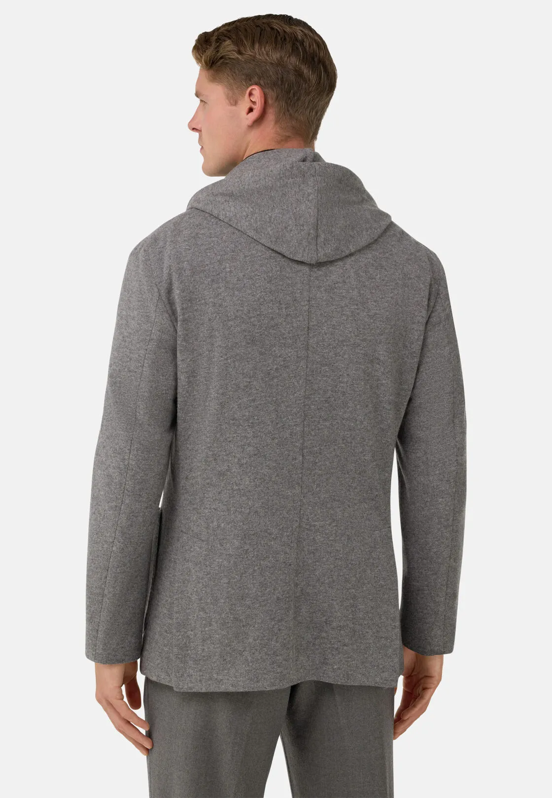 Boggi, Giacca Felpa Madison In Lana E Cashmere, Uomo, Grigio, Taglia: 48 - immagine 3