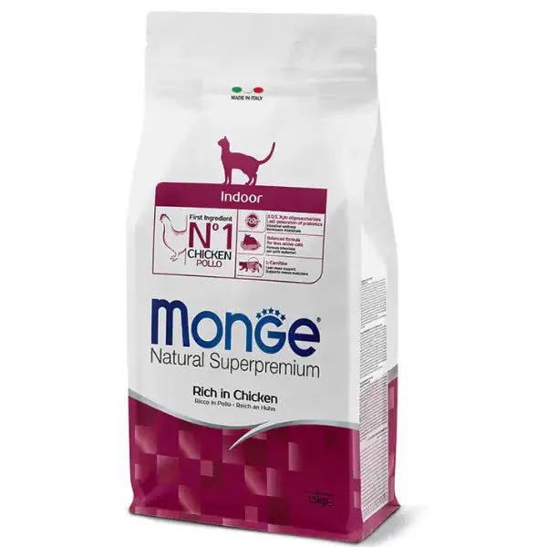 Monge Natural Superpremium Indoor Pollo 1,5 kg - Croccantini per gatti - immagine 1