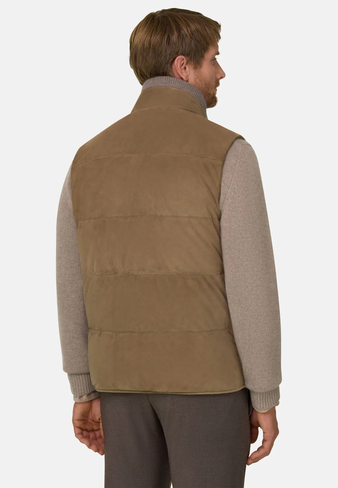 Boggi, Gilet Imbottito In Piuma In Vera Pelle, Uomo, , Taglia: S - immagine 4