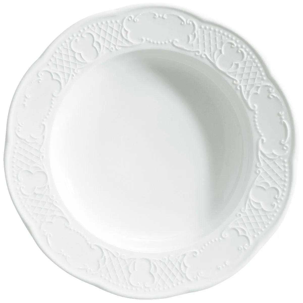 6x VEGA Piatto Minuetto fondo; 230 ml, 22.5x3.8 cm (ØxH); bianco; rotonda; 6 pz. / Pacco - immagine 1
