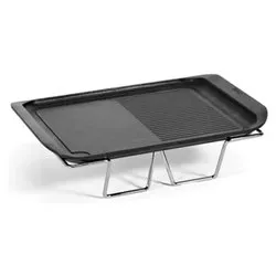 Bistecchiera Alluminio antiaderente con telaio per fornello smaltato (30,5x23cm) Nero MARIETTA-RL - immagine 1