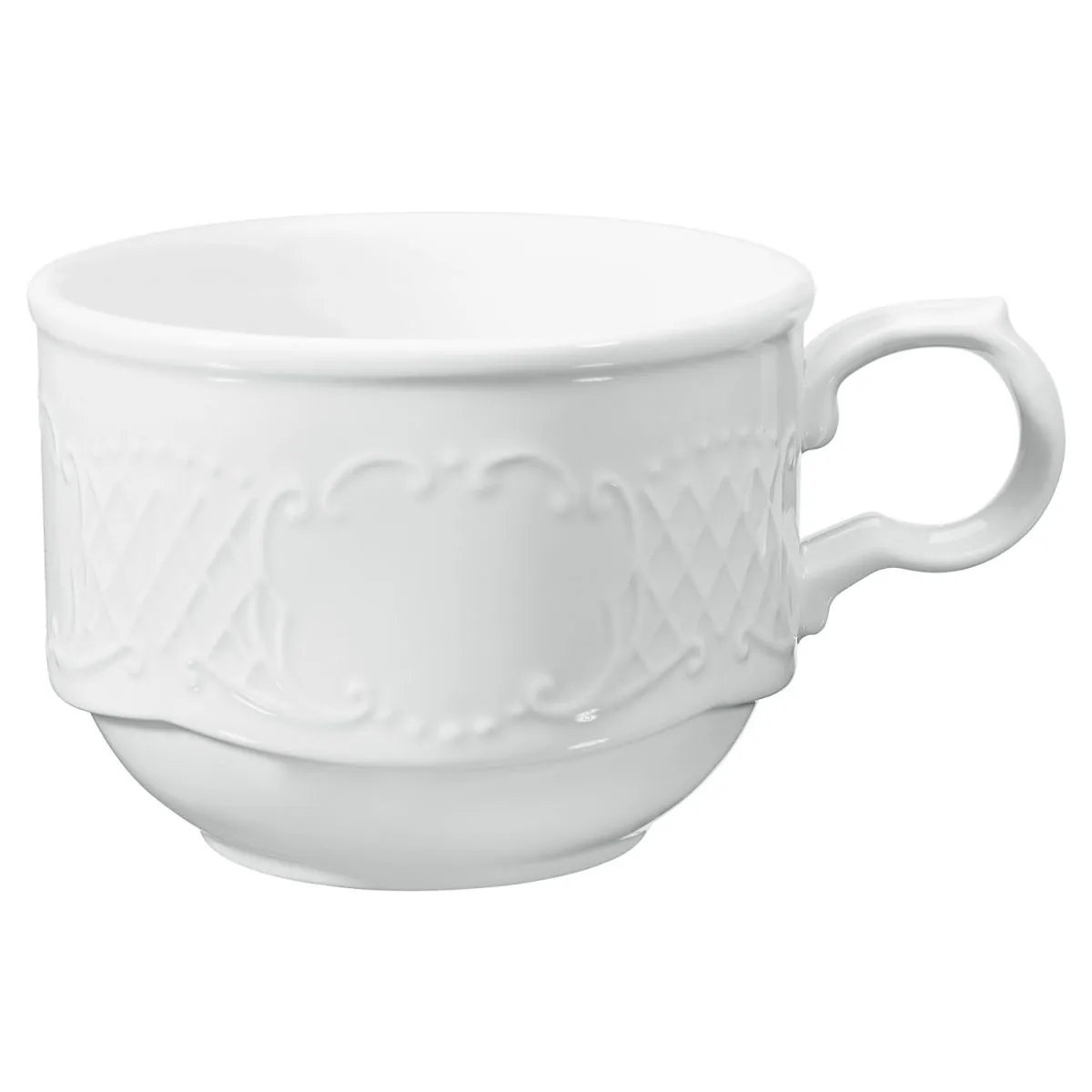 6x VEGA Tazza cappuccino Minuetto; 200 ml, 8.4x6 cm (ØxH); bianco; rotonda; 6 pz. / Pacco - immagine 1