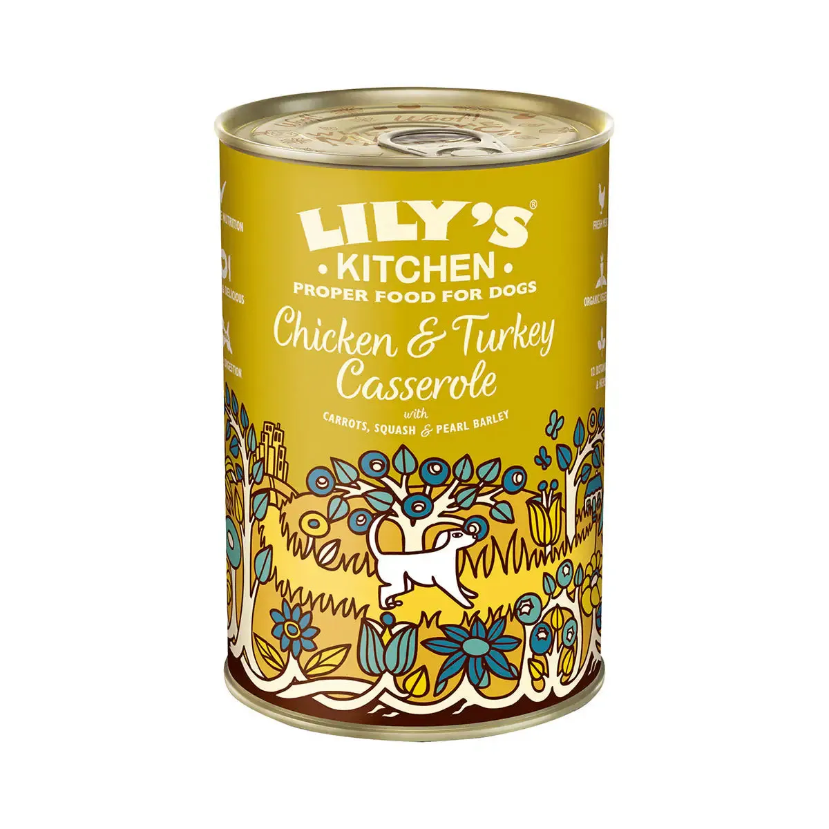 Lily's Kitchen Umido 400 gr Stufato di pollo e tacchino in stile casalingo - confezione da 6 pezzi - Cibo umido per cani - immagine 1