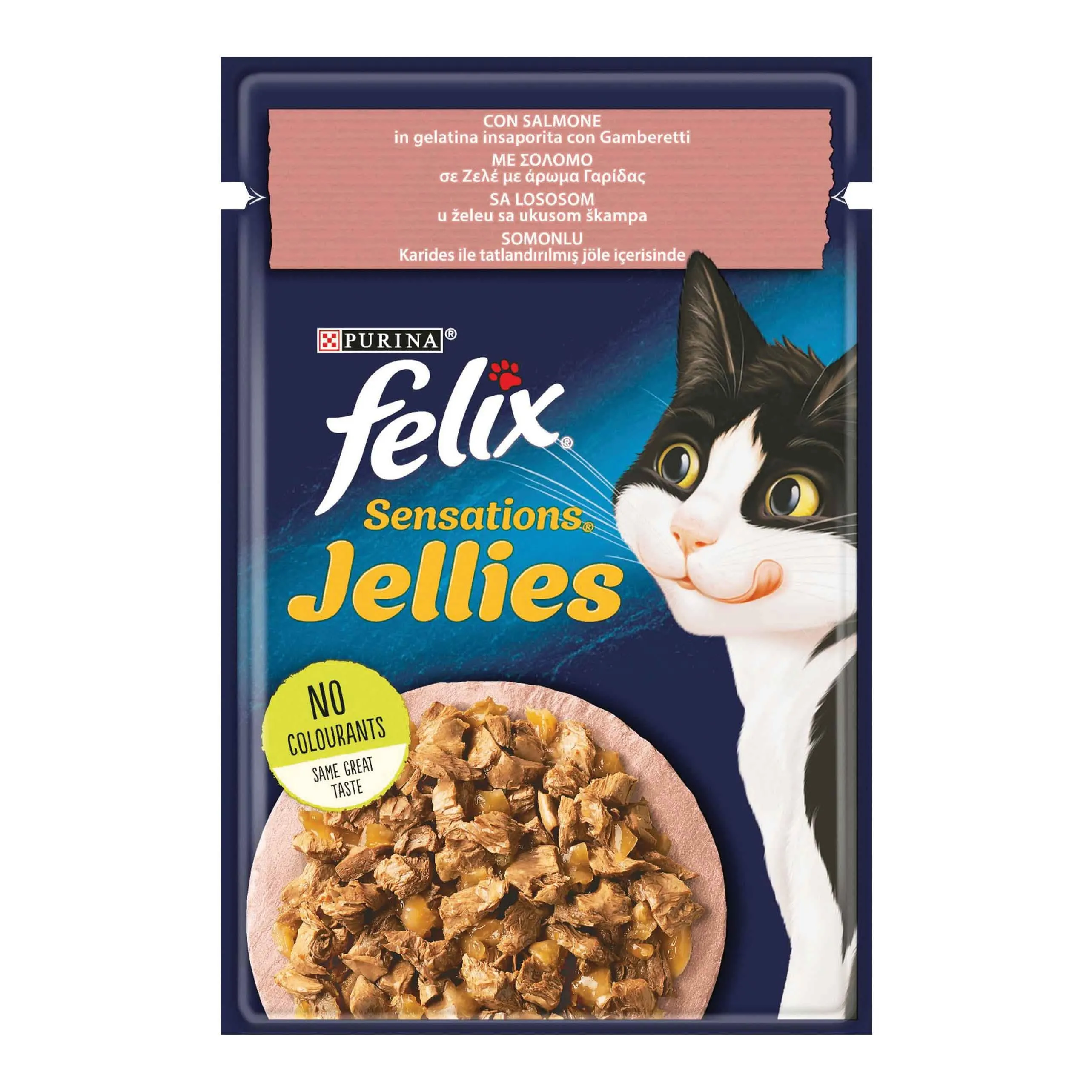 Felix sensations salmone in gelatina gamberetti 85 g - immagine 1