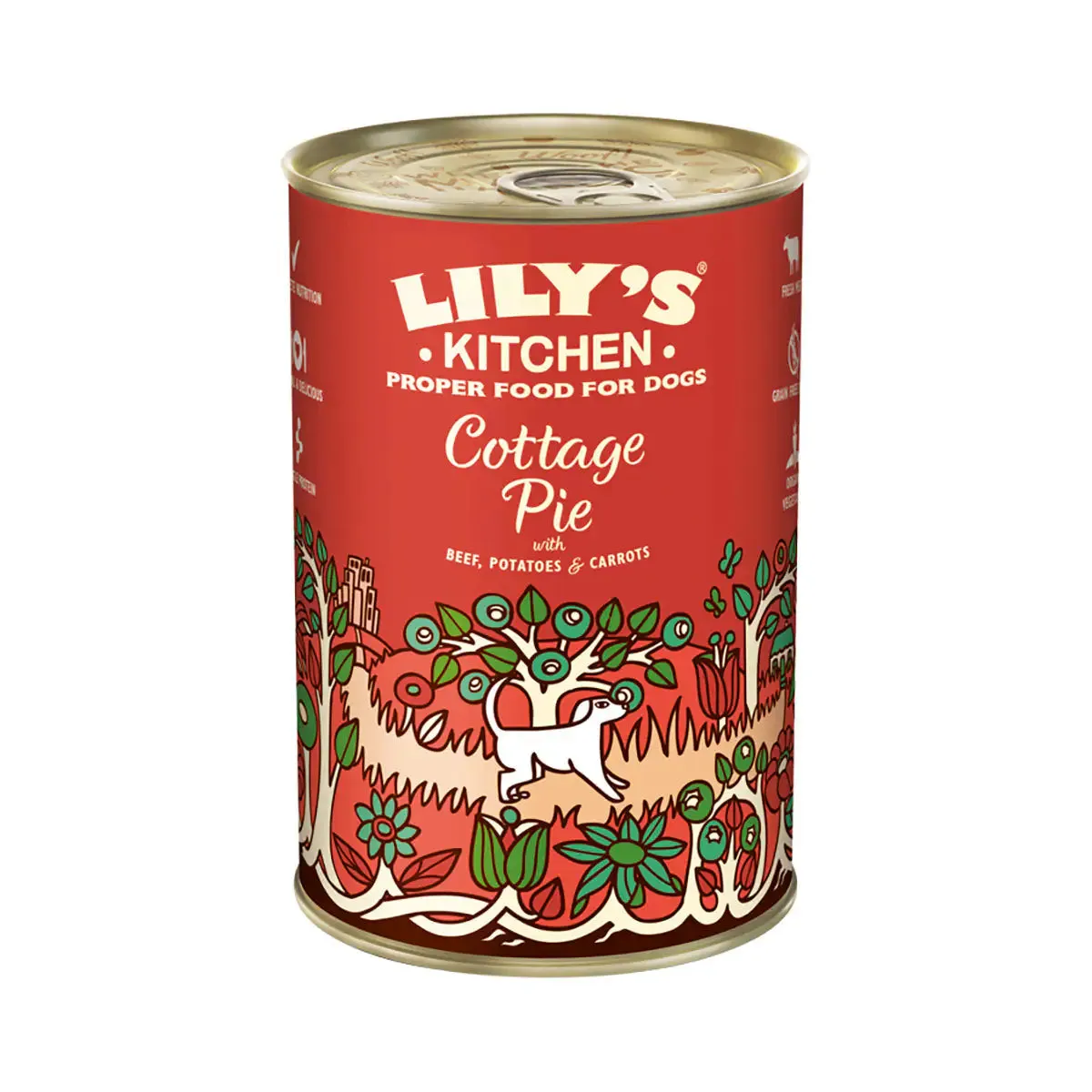 Lily's Kitchen Umido 400 gr Zuppa di Manzo, Patate e Verdura - confezione da 6 pezzi - Cibo umido per cani - immagine 1