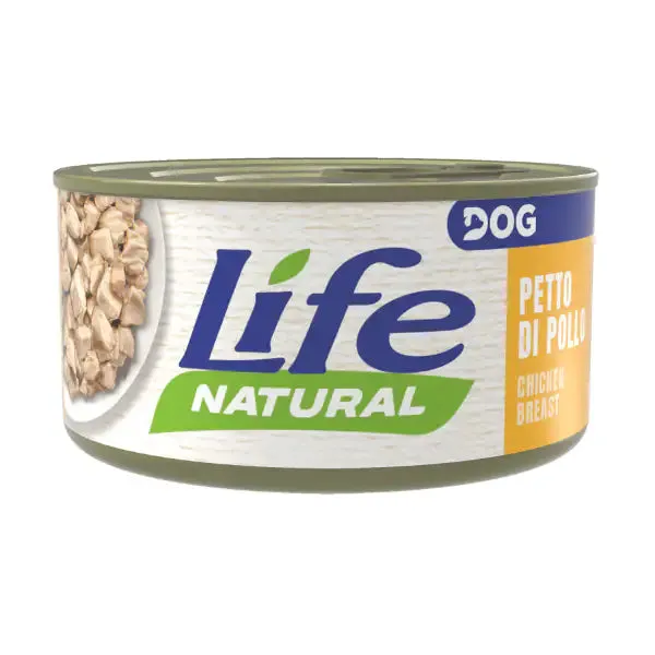 Life Dog Naturale 90 gr Filetti di pollo - confezione da 6 pezzi - Cibo umido per cani - immagine 1