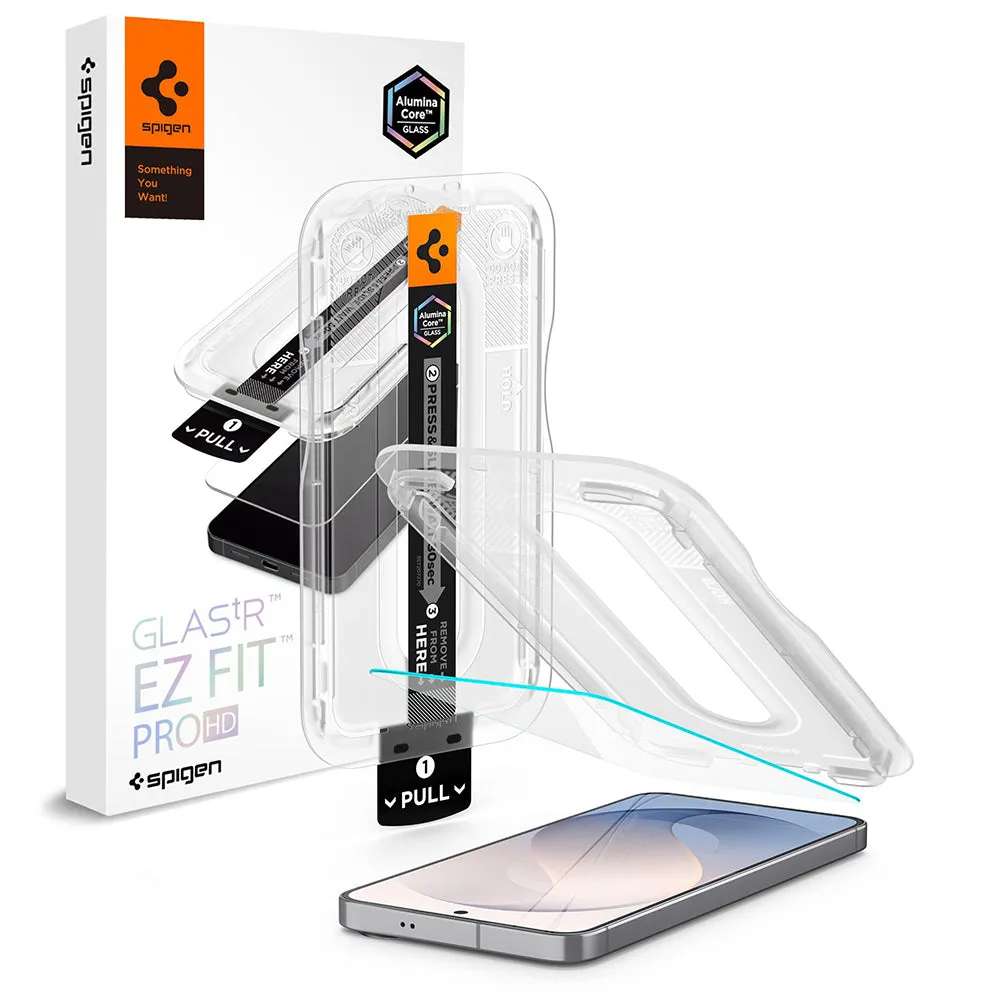 Pellicola protettiva per schermo Spigen GlastR EZ FIT Pro HD per Samsung Galaxy S26 FE S741, Vetro temperato, Full Glue AGL11996 - immagine 1