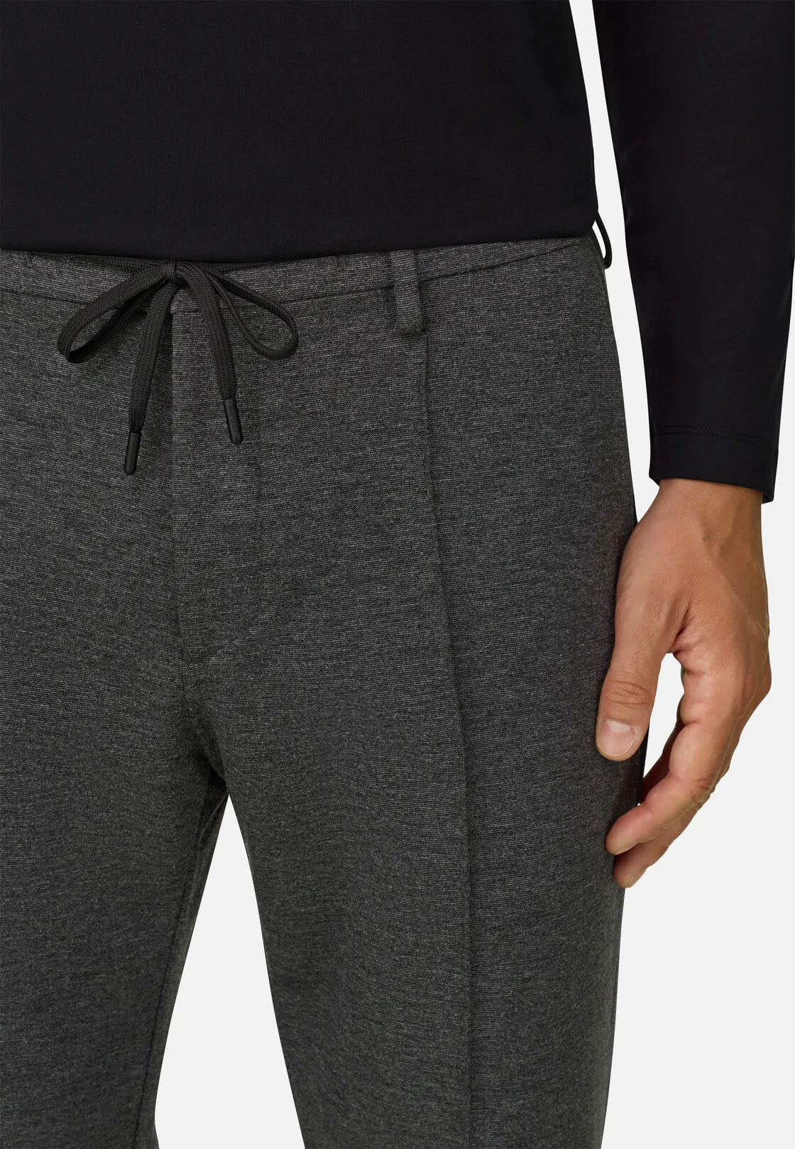 Boggi, Pantaloni In Jersey Tecnico, Uomo, Grigio scuro, Taglia: 56 - immagine 3
