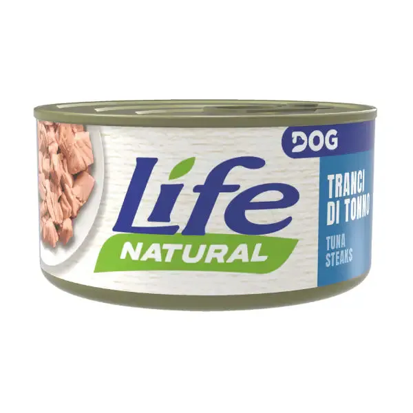 Life Dog Naturale 90 gr Filetti di tonno bonito - confezione da 6 pezzi - Cibo umido per cani - immagine 1