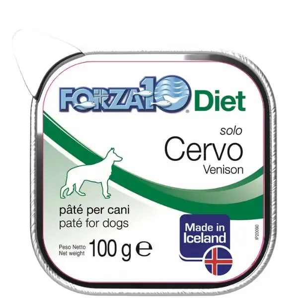 Forza10 Diet Solo patè monoproteico per cani 100 gr Cervo - Umido monoproteico cane - immagine 1