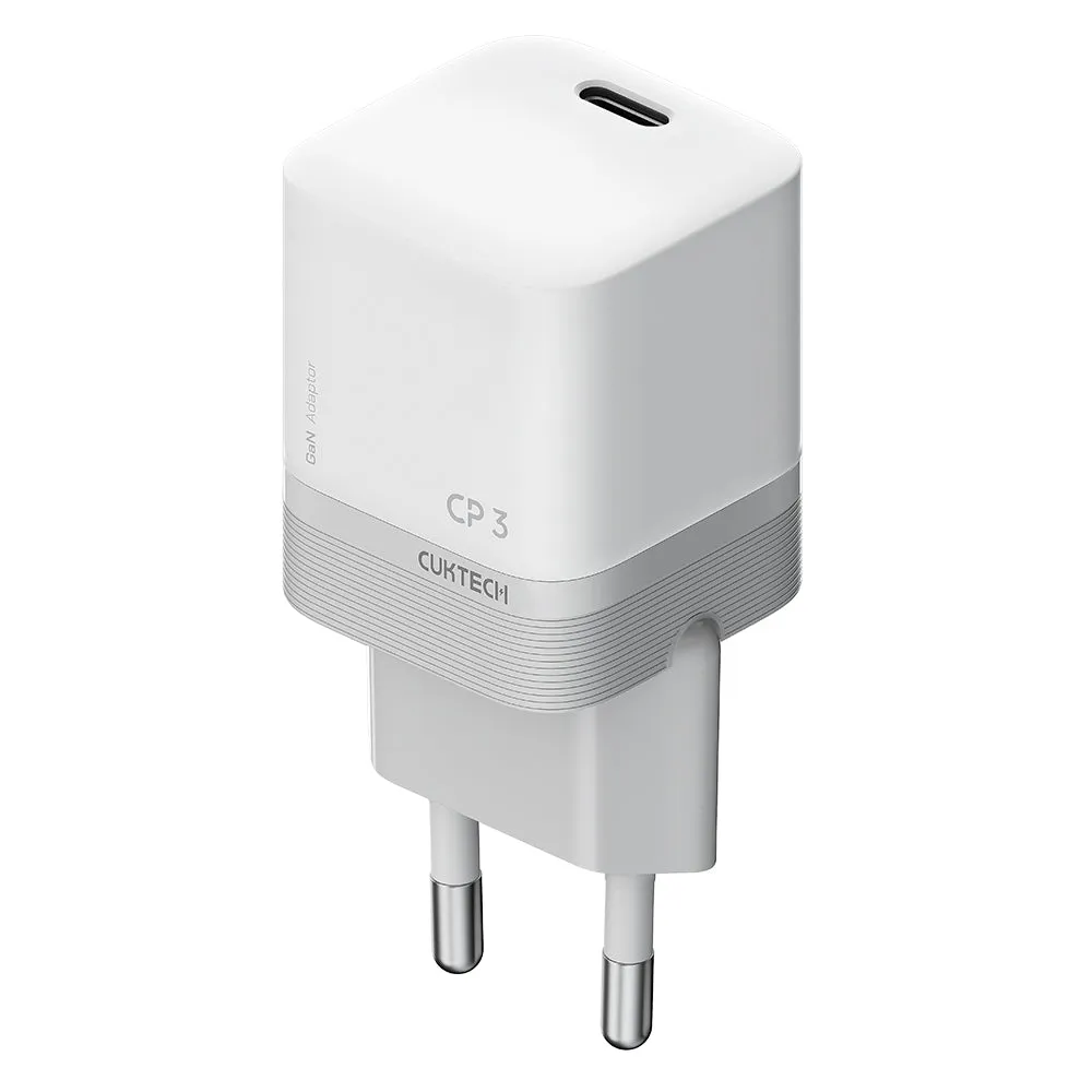 Caricatore di rete Cuktech, 40W, 3A, 1 x USB-C, Bianco CKAC301SEUWH - immagine 1