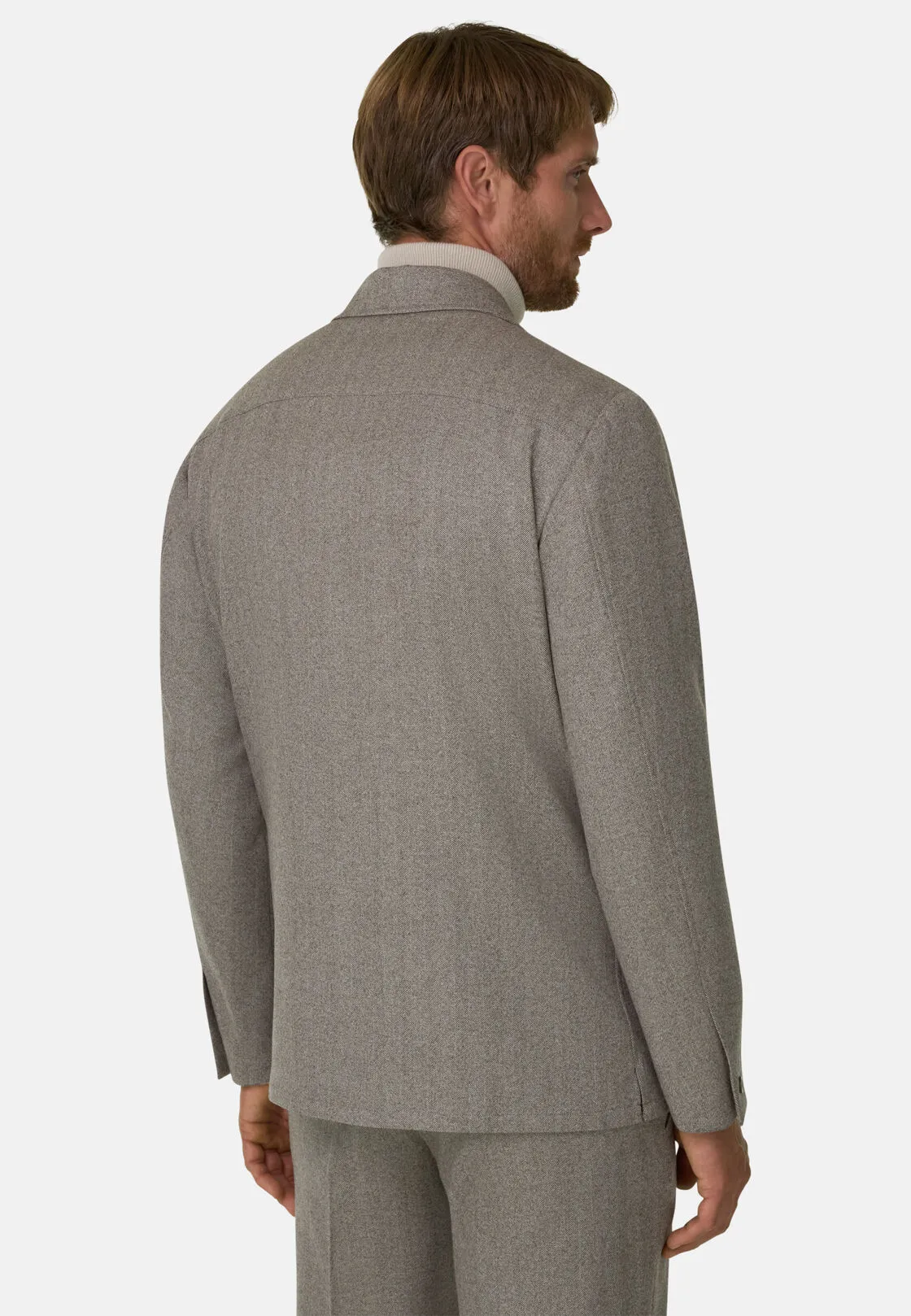 Boggi, Giacca Camicia Resca In Lana, Uomo, Taupe, Taglia: 44 - immagine 4