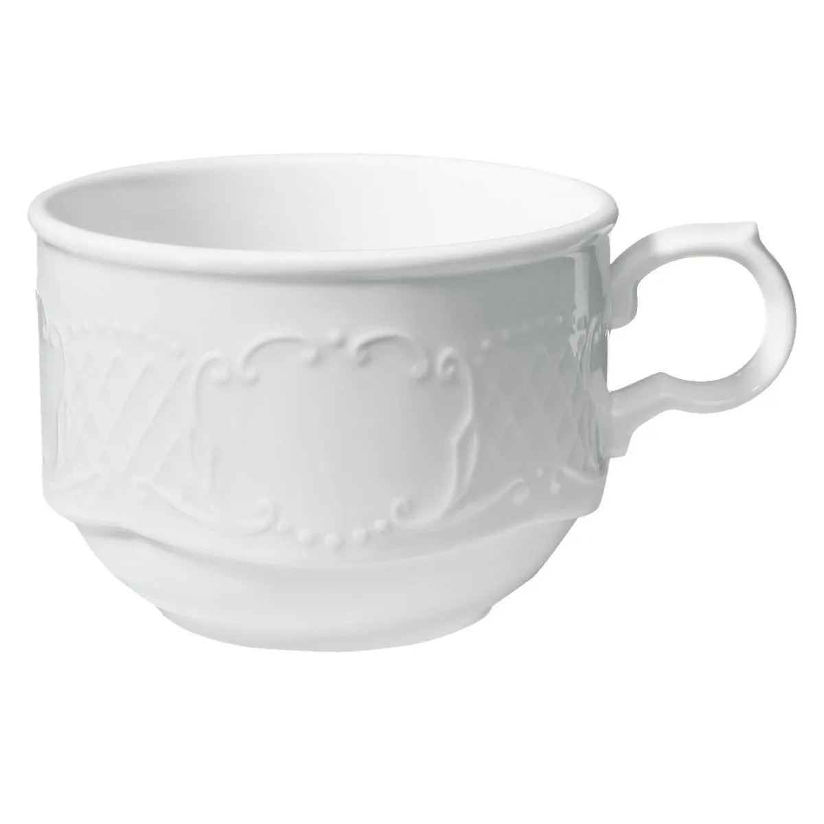 6x VEGA Tazza cappuccino Minuetto; 250 ml, 8.9x6.7 cm (ØxH); bianco; rotonda; 6 pz. / Pacco - immagine 1