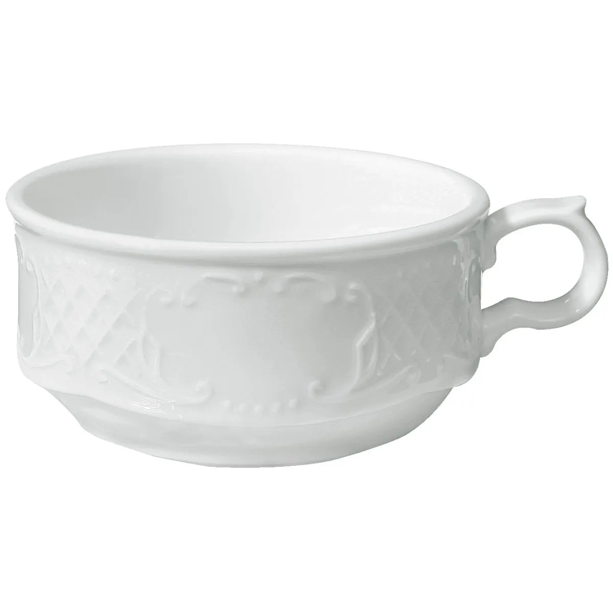 6x VEGA Tazza tè Minuetto; 220 ml, 9.7x5 cm (ØxH); bianco; rotonda; 6 pz. / Pacco - immagine 1