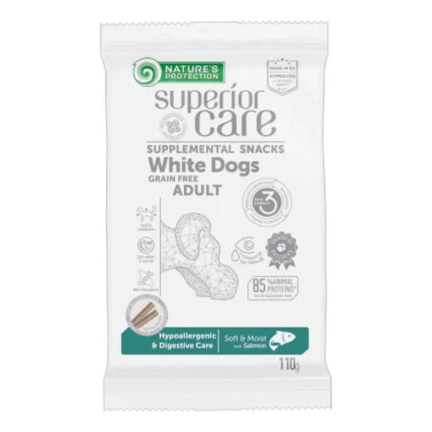 Nature's protection superior care dog snack white adult hypoall&digestive grain free salmon 110 g - immagine 1