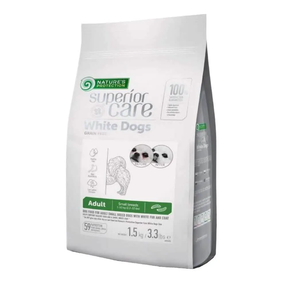 Nature's protection superior care dog white grain free insect adult small breed 1,5 kg - immagine 1