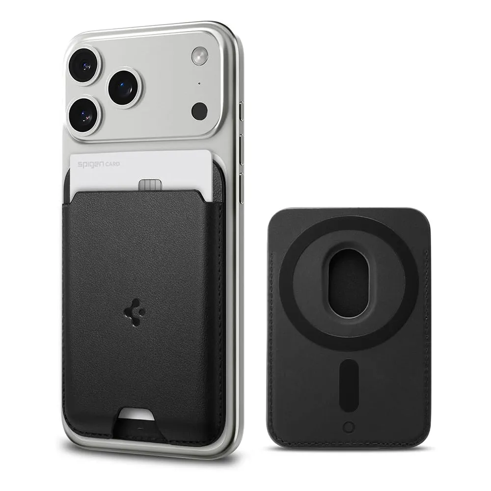 Portafoglio MagSafe, Spigen, Valentinus MagFit 2 Carte, Nero AMP02284 - immagine 1