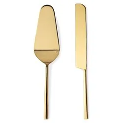 Set posate dessert 2 pz Inox 18/8 HESTIA Oro lucido PVD 0555415 - immagine 1