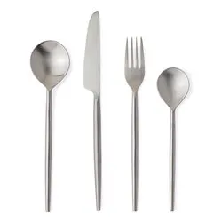 Set posate tavola 16 pz Inox 18/8 BRONTE Argento satinato 0555420 - immagine 1