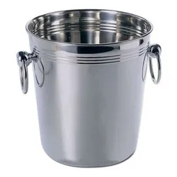 Secchiello portaghiaccio Inox (20x21cm) con anelli Cromo lucido 01910200ICV - immagine 1
