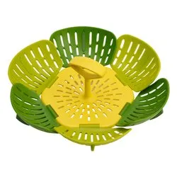 Cestello cuoci vapore Plastica (18cm) BLOOM Verde e Giallo 45035 - immagine 1
