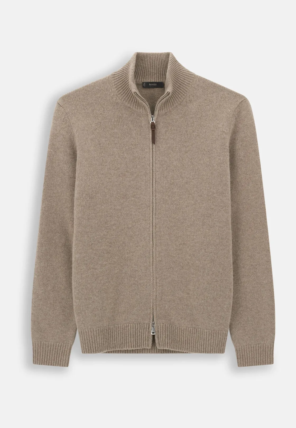 Boggi, Maglia Full Zip In Lana Cashmere, Uomo, Beige, Taglia: XXL - immagine 5