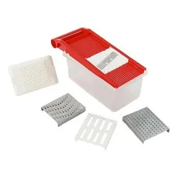 Affetta verdure MAGIC GRATER mandolina con contenitore Rosso 320 - immagine 1