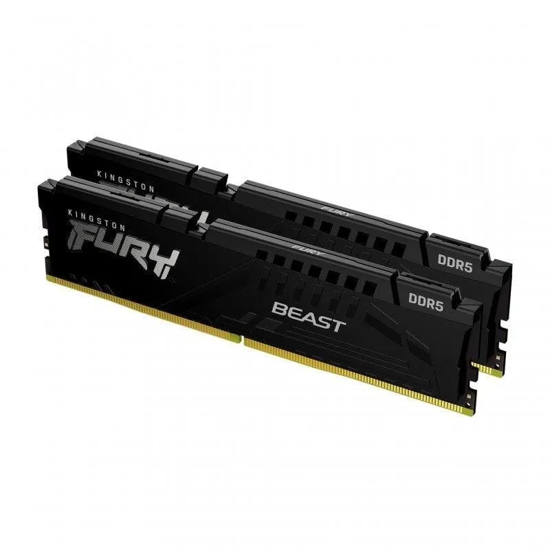 Memoria RAM Kingston FURY Beast 64GB 2x32GB DDR5 5600MHz CL40 Intel XMP Nero - immagine 1