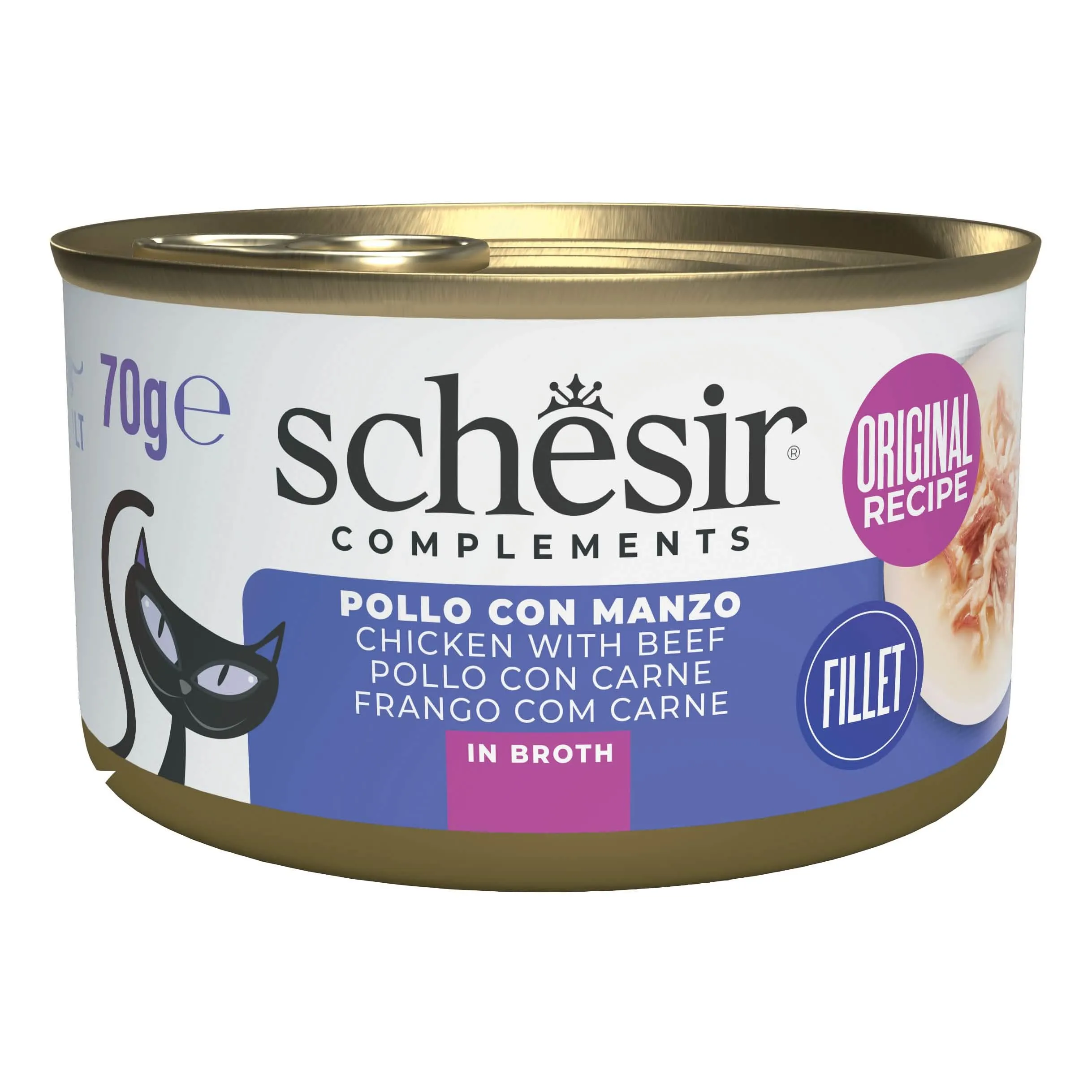 Schesir cat pollo con manzo 70 g - immagine 1